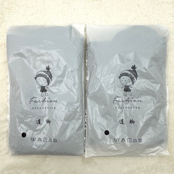 2 Lined Warm Winter Tights Women One Size Black - Picture 6 of 7